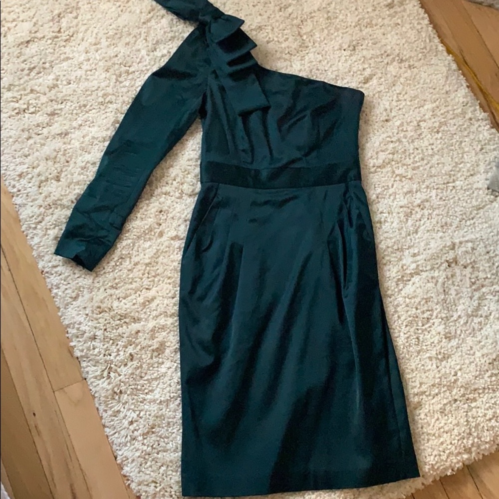 French Connection One Shoulder Dress w Bow 2